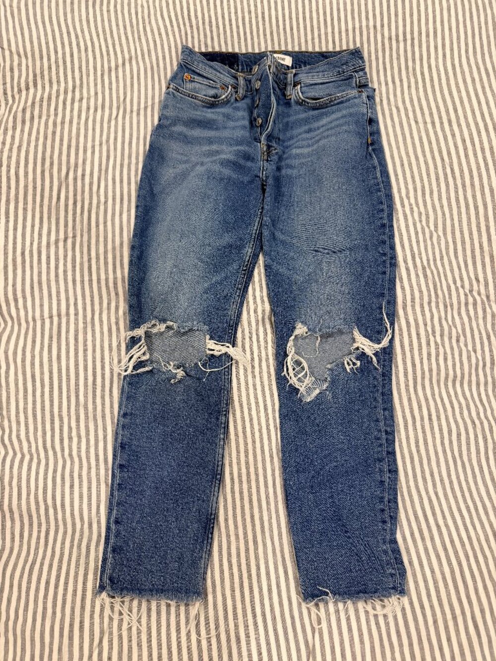 RE/DONE 90's High Rise Ankle Crop Jeans